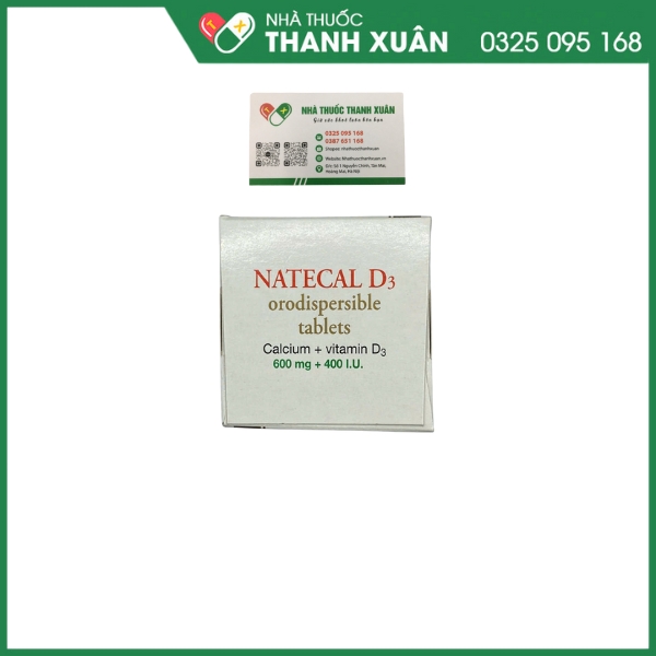 Natecal D3 bổ sung Calci và D3